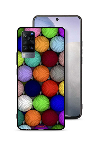 Tolwak غطاء حماية لهاتف Vivo X60 بتصميم كرات فنية تجريدية