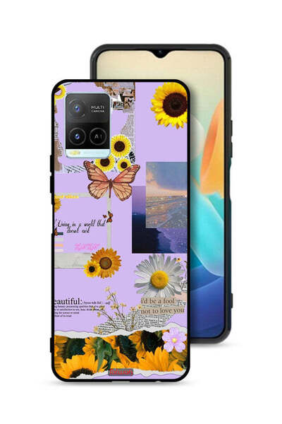 Tolwak Vivo Y33s 4G Protective Case Cover Beautiful Sunflower Stickers