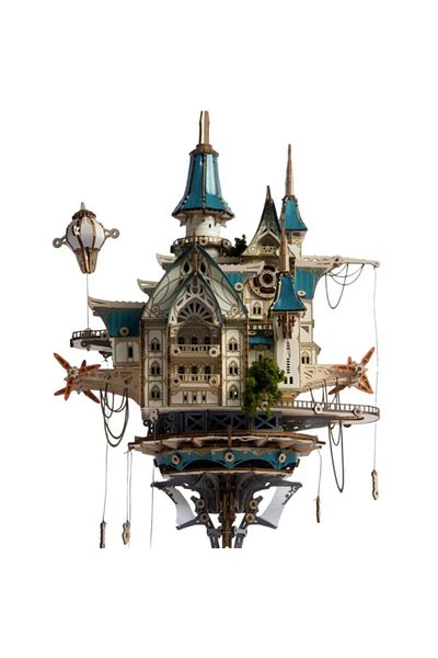 Robotime 3D Puzzle, Fantasy Castle, blue, HC, wood, 699 pieces