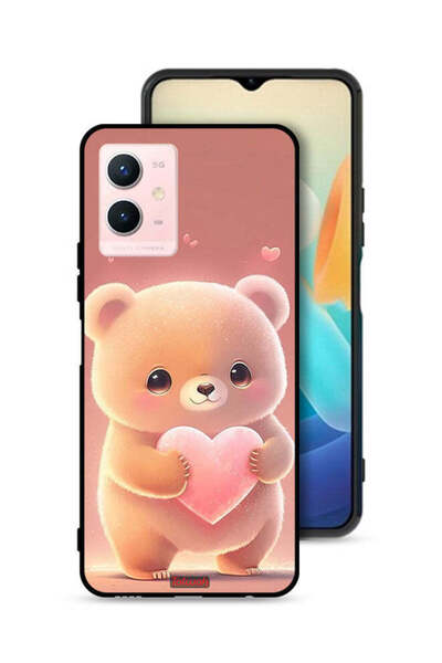 Tolwak Vivo Y33s 5G Protective Case Cover Cute Little Panda Holding Heart