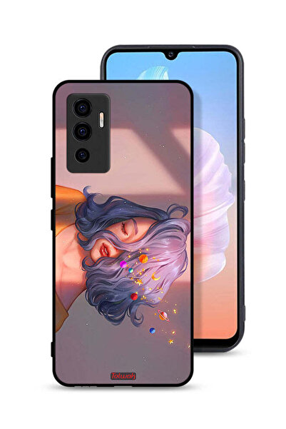 Tolwak غطاء حماية فيفو V23e بتصميم فتاة وفن الفضاء