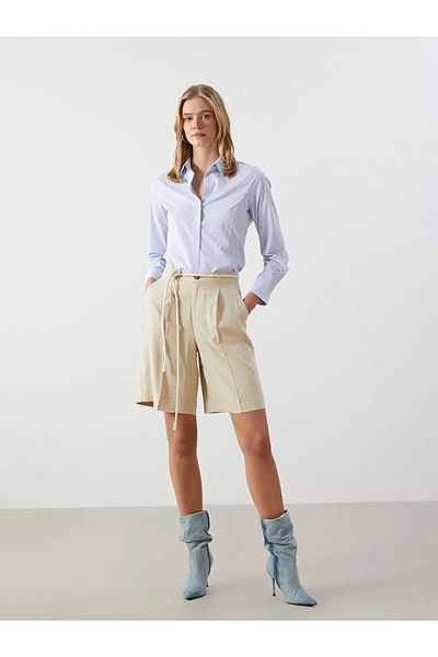 LC Waikiki Cămașă de damă din poplin cu dungi