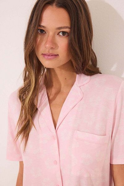 Women'secret Pink Capri viscose classic pyjamas