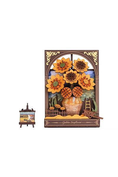 ? The Crowood Press Ltd 3D Puzzle, Sunflower, wood, Rowood, 266 pieces