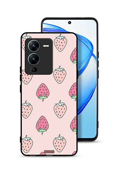 Tolwak غطاء حماية لهاتف Vivo V25 Pro 5G بتصميم أيقونة الفراولة