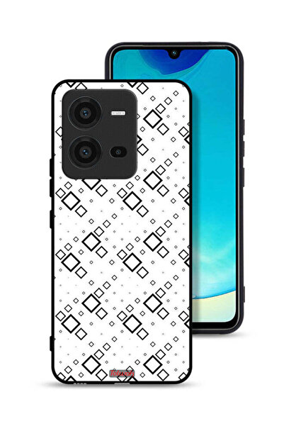 Tolwak غطاء حماية لهاتف Vivo V25 5G بتصميم مربع تجريدي فني رقمي