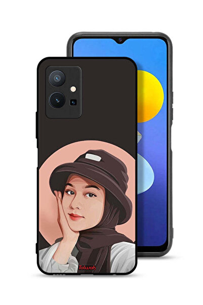 Tolwak غطاء حماية لهاتف Vivo T1 5G برسومات فنية لفتاة قبعة لطيفة