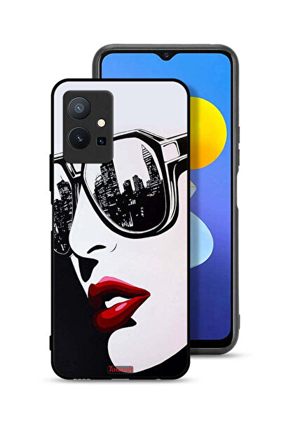 Tolwak غطاء حماية لهاتف Vivo Y75 5G برسومات فنية تجريدية لوجه فتاة