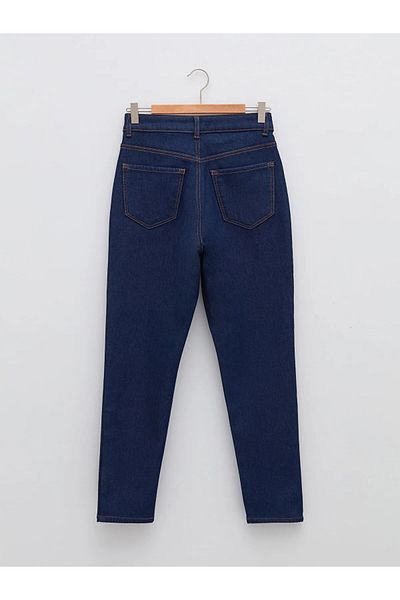 LC Waikiki Pantaloni de damă Slim Mom cu talie înaltă