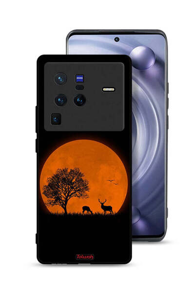 Tolwak Vivo X80 Pro Protective Case Cover Evening Moon Art