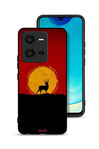 Tolwak غطاء حماية Vivo V25 5G بتصميم غزال وقمر