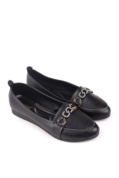 Papuçsepeti Shoe Basket 4717 Women's Large Size Comfortable Sole Ballerina Shoes