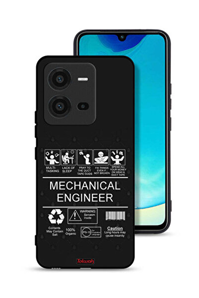 Tolwak غطاء حماية لهاتف Vivo V25 5G، ملصق مهندس ميكانيكي