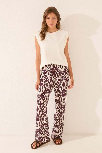 Women'secret Long viscose trouser with floral print