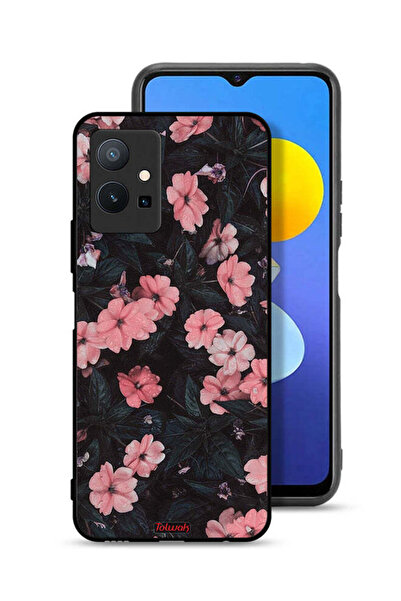 Tolwak غطاء حماية لهاتف Vivo Y75 5G بلون الخوخ والورود الصغيرة