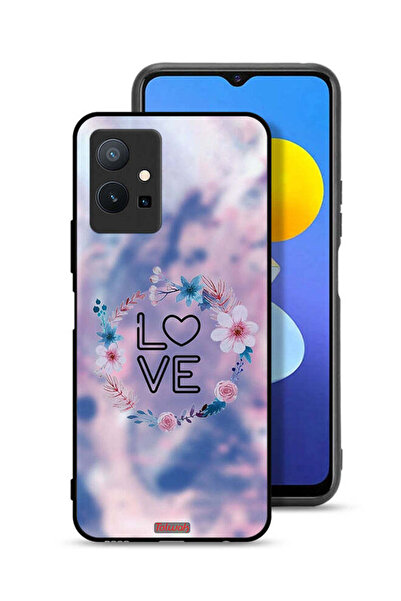 Tolwak غطاء حماية لهاتف Vivo Y75 5G برسومات زهور الحب وخاتم فني