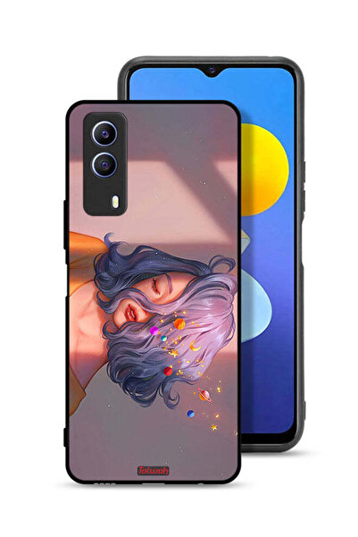 Tolwak غطاء حماية Vivo T1x بتصميم فتاة وفن الفضاء