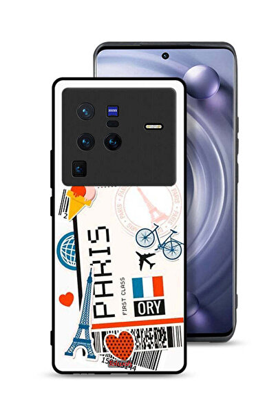 Tolwak غطاء حماية لجهاز Vivo X80 Pro بملصق باريس