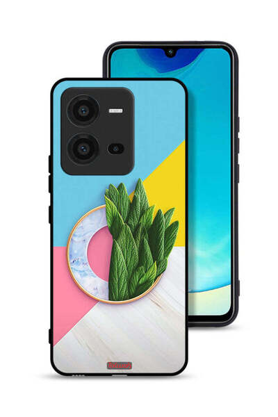 Tolwak غطاء حماية لهاتف Vivo V25 5G بنمط أوراق تجريدية