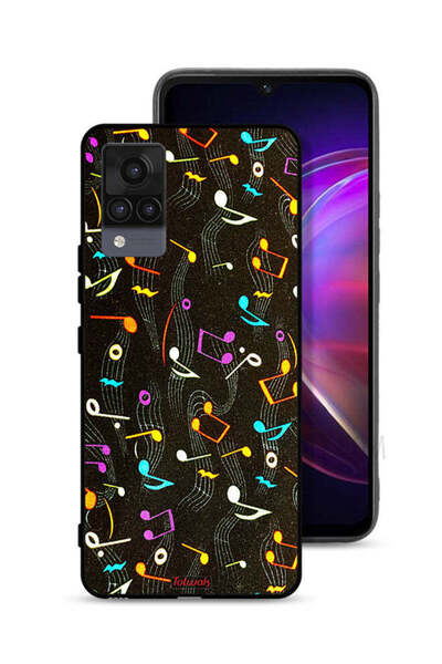 Tolwak Vivo V21 Protective Case Cover Music Fabric Pattern