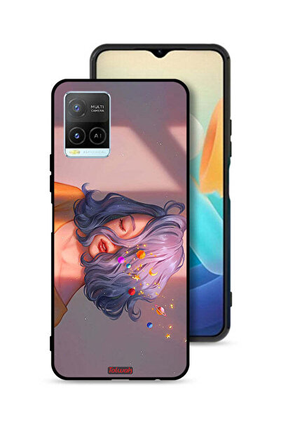 Tolwak Vivo Y33s 4G Protective Case Cover Girl And Space Art