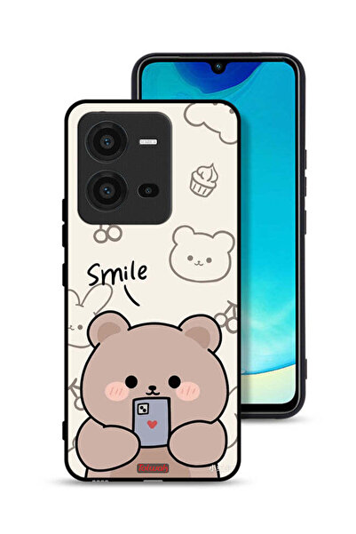 Tolwak غطاء حماية لهاتف Vivo V25 5G برسومات الدب المبتسم