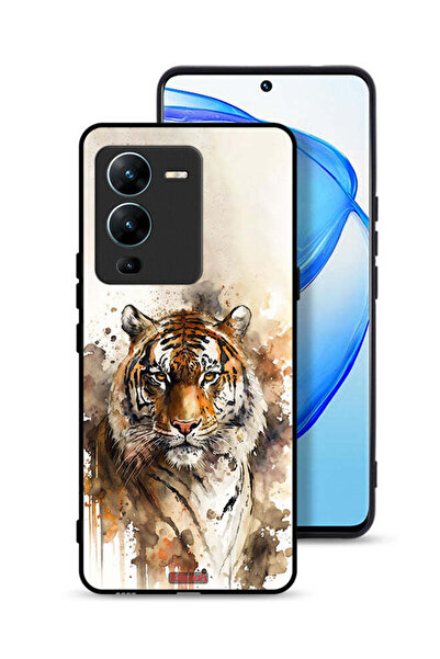 Tolwak غطاء حماية Vivo V25 Pro 5G بتصميم فن تجريدي من جلد الفهد