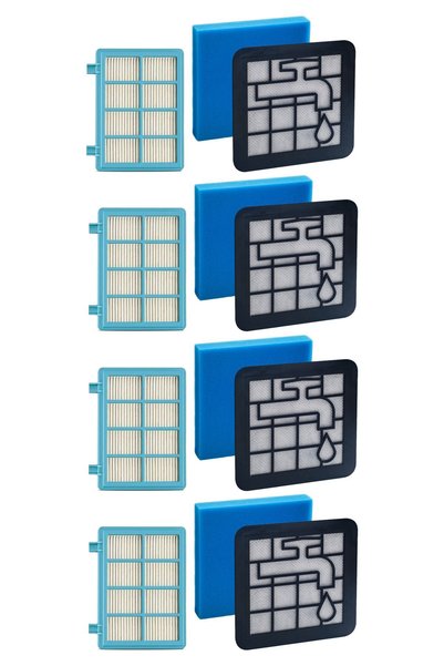 Marketto Set de filtre Hepa pentru aspirator Philips FC 9331 compatibil, 4 bu...