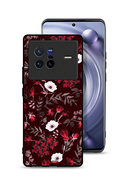 Tolwak Vivo X80 Protective Case Cover Small Flowers And Tropical Leaves