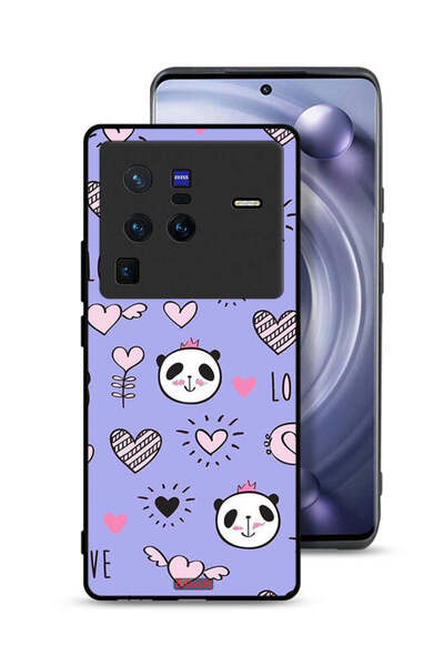 Tolwak غطاء حماية Vivo X80 Pro بتصميم الحب ورسومات الباندا