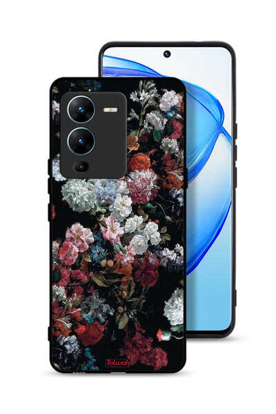 Tolwak غطاء حماية لهاتف Vivo V25 Pro 5G بنقشة ورود عتيقة