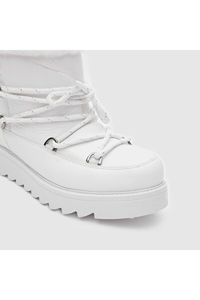 TOGO Mat Beyaz Kadın Kısa Kar Botu [060180]