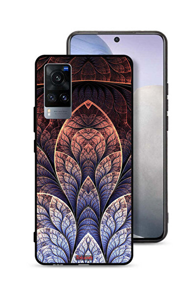 Tolwak غطاء حماية Vivo X60 بتصميم زهور كسورية تجريدية