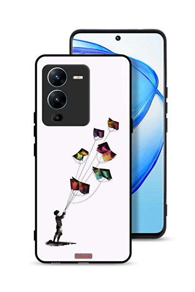 Tolwak غطاء حماية لهاتف Vivo V25 Pro 5G بتصميم كتاب الطائرات الورقية