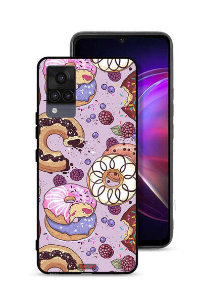 Tolwak غطاء حماية لهاتف Vivo V21 برسومات دونات فنية