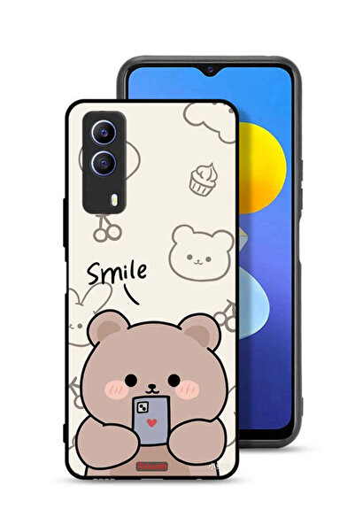 Tolwak غطاء حماية Vivo T1x بتصميم دب مبتسم