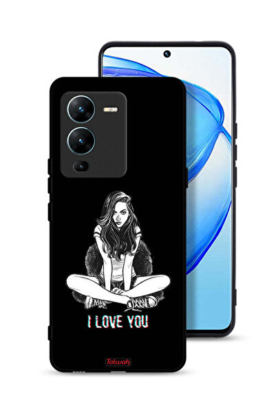 Tolwak Vivo V25 Pro 5G Protective Case Cover I Love You Art
