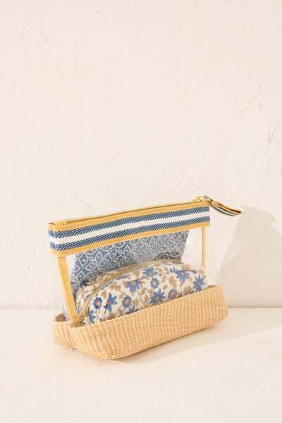 Women'secret Pack of 3 flower print toiletry bags