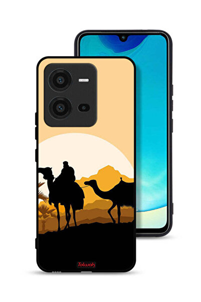 Tolwak غطاء حماية Vivo V25 5G برسومات جمال في الصحراء