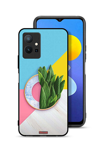 Tolwak غطاء حماية لهاتف Vivo Y75 5G بنمط أوراق تجريدية