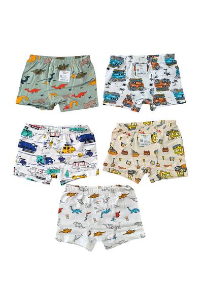 zahider 100% Cotton Boy's 5-Pack Boxers