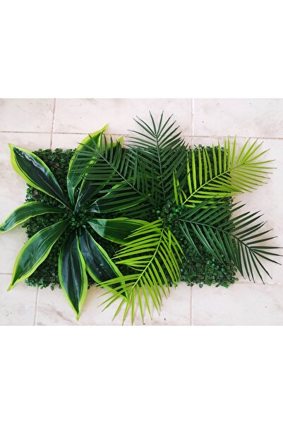 YEŞİLADA Duvar Tavan Kaplama 3 Boyutlu Yeşillik Paneli Yapay Çiçek Şimşir 40*60 Cm Panel