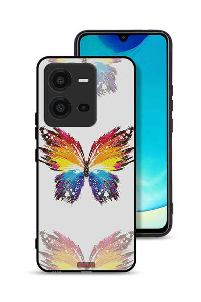 Tolwak غطاء حماية لهاتف Vivo V25 5G بخلفية بسيطة وفن رقمي وبساطة الفراشة