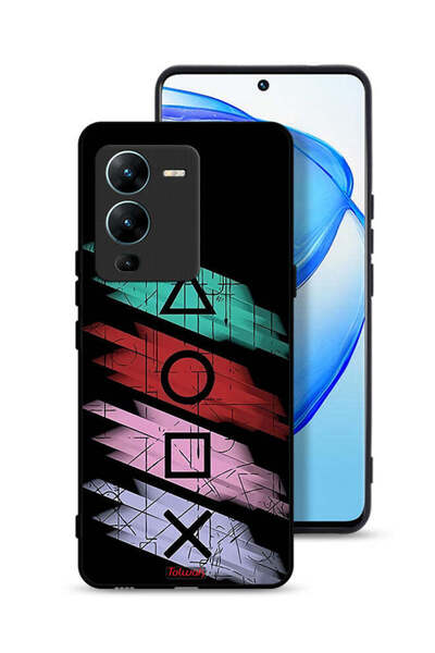Tolwak غطاء حماية لهاتف Vivo V25 Pro 5G برسومات أيقونات لعبة الحبار