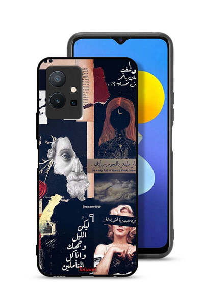 Tolwak Vivo T1 5G Protective Case Cover Arabic Quotes And Cut Faces
