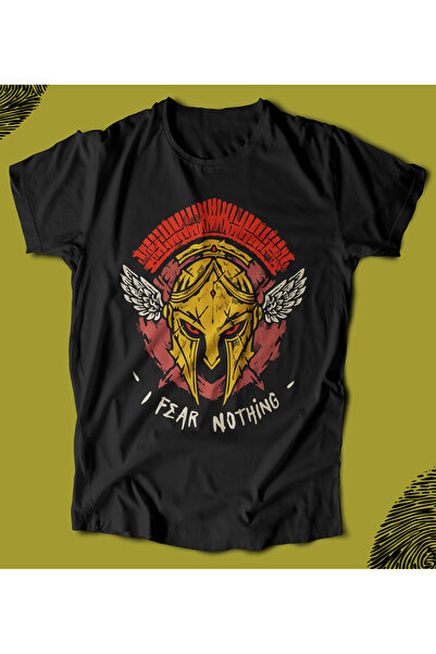 BUTSHIRT تي شيرت BU 'I'm Fear Nothing - تي شيرت يوناني عسكري قديم 'مقاس عادي'...