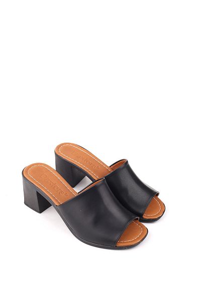 Papuçsepeti Shoe Basket 1701 Women's 7 cm Square Heel Comfortable Sole Women's Slippers