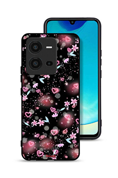 Tolwak غطاء حماية لهاتف Vivo V25 5G بنقشة قلوب وأزهار صغيرة
