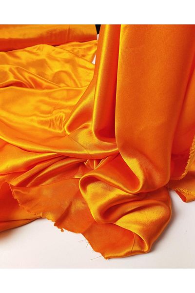 Kumaş Parça Satin Viscose in Orange Color (Width 150 cm X Length 315 cm)