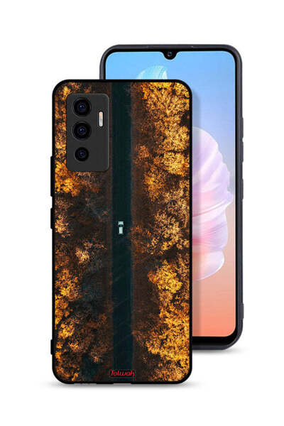 Tolwak غطاء حماية لهاتف Vivo S10e 5G بتصميم طريق في أشجار الخريف